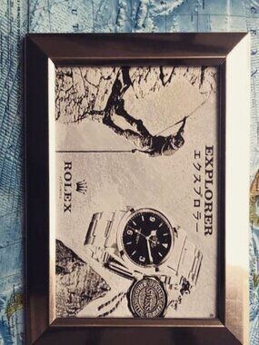 ROLEX EXPLORER 1016 VINTAGE AD ART FROM THE 60S ASIAN MARKET  3D PRINTED  EFFECT